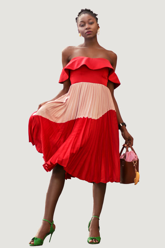 Flounce Detail Dress