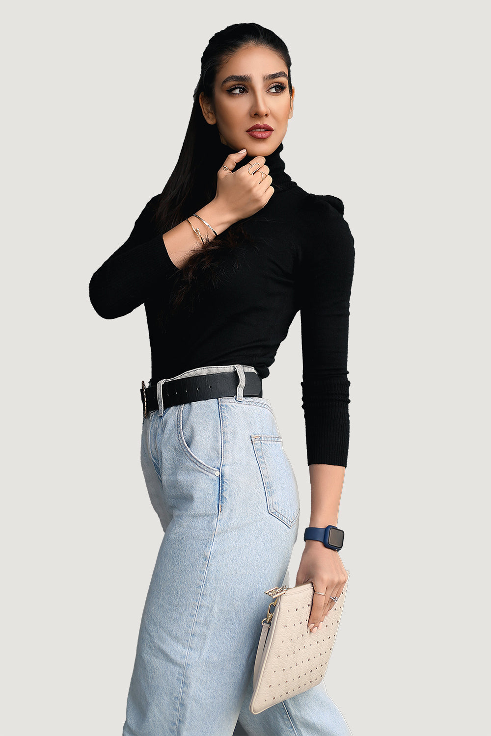 Knit Turtleneck Top
