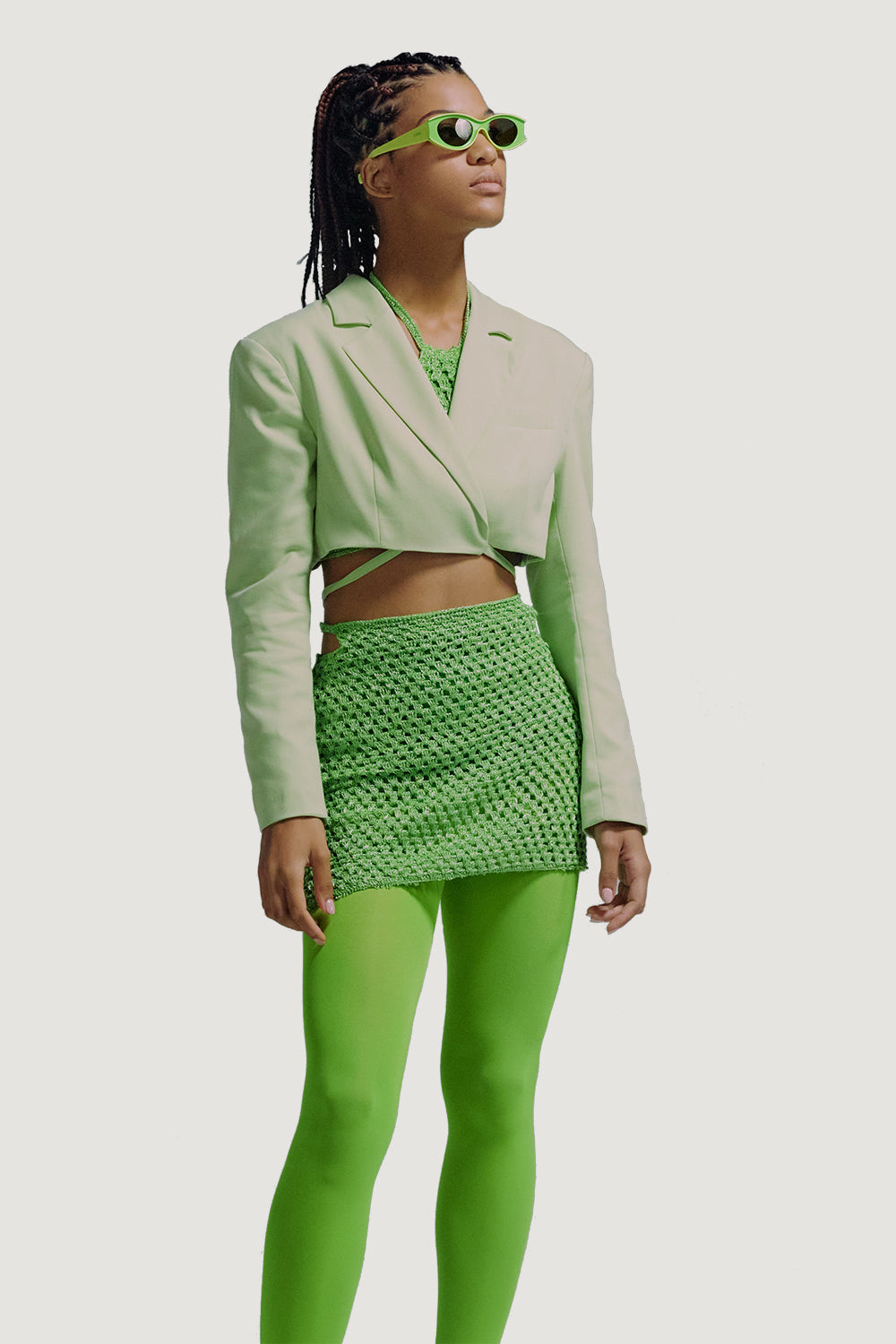 Cropped Twill Jacket